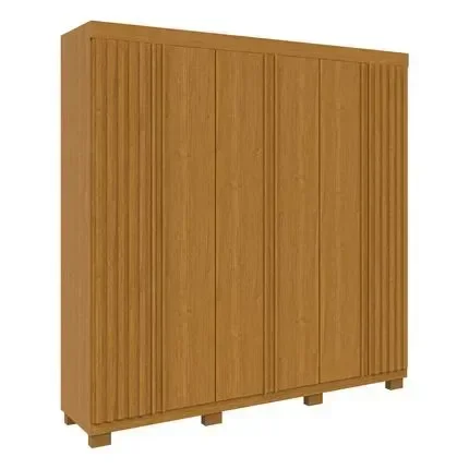 Guarda Roupa Casal Acp Eliza 6 Portas com Pés 100% Mdf - Cinamomo