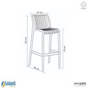 Ver imagem 3 de Kit 4 Banquetas Outdoor Gávea Várias Cores - Rivatti