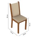 Ver imagem 5 de Conjunto Sala de Jantar Mesa Tampo de Madeira 8 Cadeiras Rustic/crema/bege Marisa Madesa