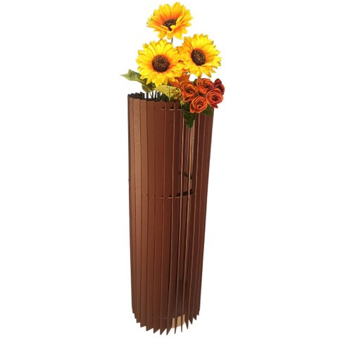 Vaso de Chão Decorativo Grande Torre -:marrom/70x20cm