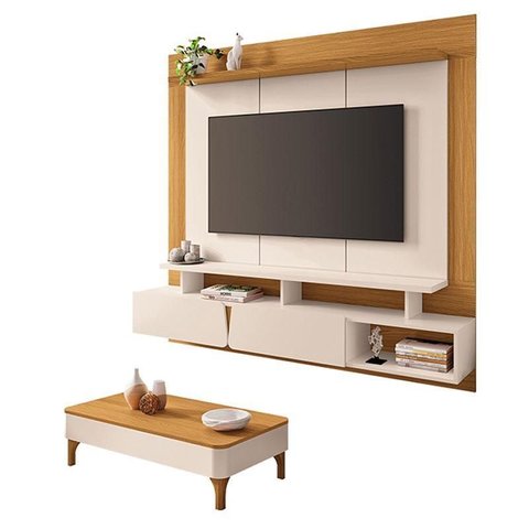 Home Suspenso Zenith Off White Cinamomo com Mesa de Centro Liz Off White Cinamomo - Hb Móveis