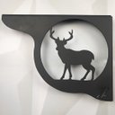 Ver imagem 7 de Mão Francesa Ornamentada 20cm Cervo Veado Preto em Aço para Prateleira Zarg