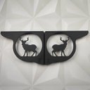Ver imagem 4 de Mão Francesa Ornamentada 20cm Cervo Veado Preto em Aço para Prateleira Zarg