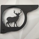 Ver imagem 6 de Mão Francesa Ornamentada 20cm Cervo Veado Preto em Aço para Prateleira Zarg