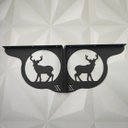 Ver imagem 5 de Mão Francesa Ornamentada 20cm Cervo Veado Preto em Aço para Prateleira Zarg