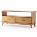 Ver imagem 1 de Rack para Sala de Estar Tv 55 Pol 140cm Madeira Maciça Lira M06 Carvalho Fosco Lyam Decor