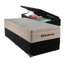 Ver imagem 1 de Cama Box Baú Solteiro Preto e Colchão Airtech Springpocket Molas Ensacadas Ortobom