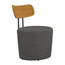 Ver imagem 1 de Poltrona Decorativa 54cm Inter Linho Cinza - Sallar Home