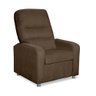 Poltrona do Papai Reclinável Confortável Suede Marrom - 2