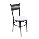 Ver imagem 4 de 2 Cadeiras Pretas para Cozinha Viena Cappuccino Premium Assento Branco