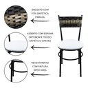 Ver imagem 2 de 2 Cadeiras Pretas para Cozinha Viena Cappuccino Premium Assento Branco