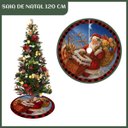 Ver imagem 3 de Saia Tapete Base Árvore de Natal Modelo 7 Decoração Papai Noel Enfeite Natalino Luxo Luvinco