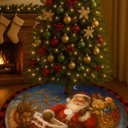 Ver mais imagens de Saia Tapete Base Árvore de Natal Modelo 7 Decoração Papai Noel Enfeite Natalino Luxo Luvinco