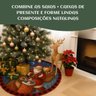 Saia Tapete Base Árvore de Natal Modelo 7 Decoração Papai Noel Enfeite Natalino Luxo Luvinco - 5