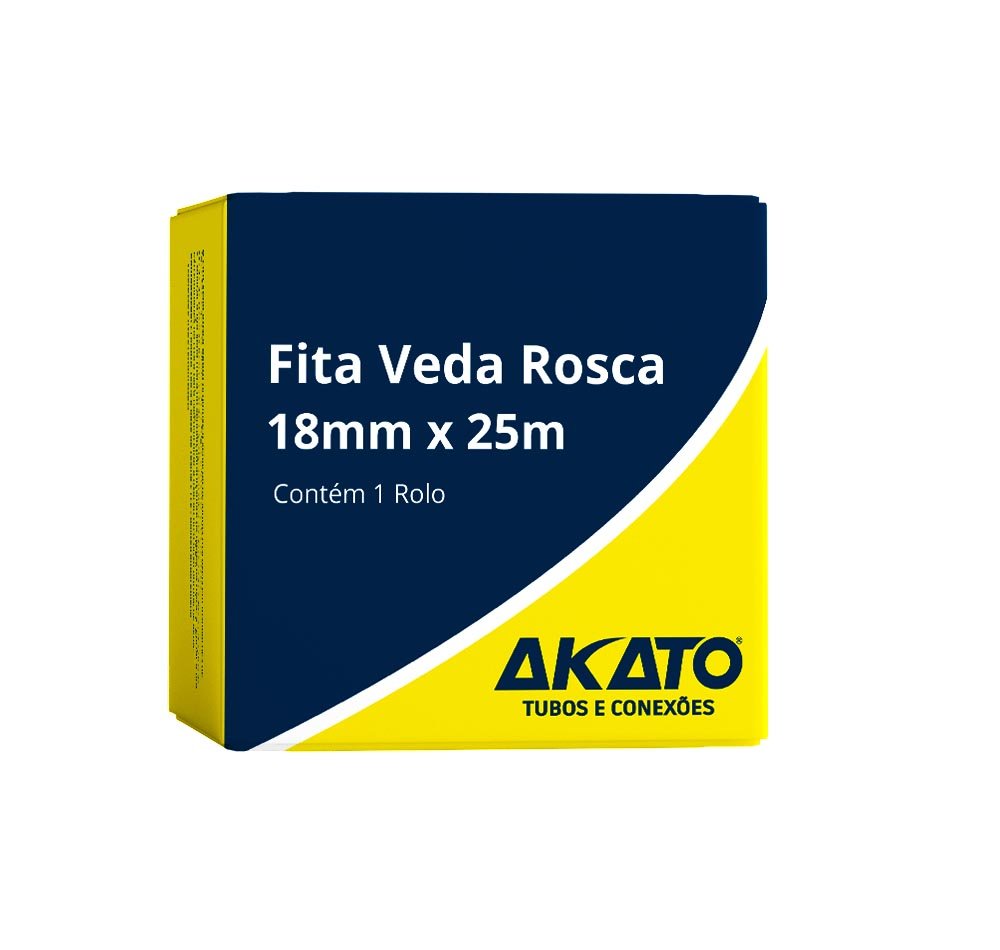 Kit C/ 5 Fita Veda Rosca 18mm X 25m - Akato - 2