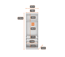 Ver imagem 5 de Modulado Casal Completo 6 Portas 8 Gavetas - Linea-branco - Móveis Novo Horizonte