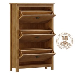 Sapateira 3 Portas Basculantes Topázio Freijó Madeira Pinus - Finestra - 2