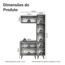 Ver imagem 3 de Conjunto Gabinete para Banheiro 120cm 5 Portas Cinza Nice Madesa 03