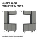 Ver imagem 5 de Conjunto Gabinete para Banheiro 120cm 5 Portas Cinza Nice Madesa 03