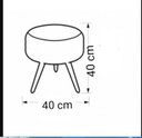 Ver imagem 3 de Kit Namoradeira+ 2 Puff Redondo+ 2 Almofadas Suede Bege -Rv Decora