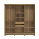 Ver imagem 7 de Guarda-roupa Casal Kappesberg 3 Portas Reversíveis de Correr 3 Espelhos 2 Gavetas Nogueira