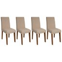 Ver imagem 1 de Cadeira Sala de Jantar Milena Kit 4 Un Savana/Suede Bege - Cimol