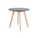 Ver imagem 4 de Conjunto Mesa Jantar Tampo Preto 90cm 4 Cadeiras Moderna Basalto