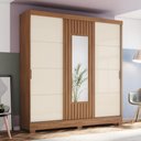 Ver imagem 2 de Guarda Roupa 3 Portas Deslizantes 2 Gavetas Nature/off White