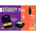 Ver imagem 7 de Sanduicheira Torradeira Mini Grill 2 Chapa Antiaderente 110V