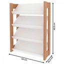 Ver imagem 3 de Closet Modulado Aberto 4 Prateleiras Multiuso 69cm Az1025 Tecno Mobili - Amêndoa/branco
