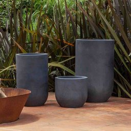 Vaso Decô Alto 40 X 63 Cm Vasart 18 - Antique Preto - 4