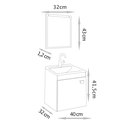 Ver imagem 2 de Conjunto para Banheiro Kit Econômico Suspenso 43cm - Fabribam Gabinetes