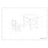 Mesa Infantil Coração, Kit com Duas Cadeiras em Mdf. - 4
