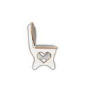 Ver imagem 3 de Mesa Infantil Coração, Kit com Duas Cadeiras em Mdf.