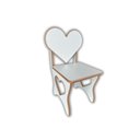 Ver imagem 2 de Mesa Infantil Coração, Kit com Duas Cadeiras em Mdf.