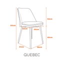 Ver imagem 3 de Kit 4 Cadeiras para Sala de Jantar Estofada em Couro Quebec Marrom/Caramelo