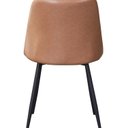 Ver imagem 4 de Kit 4 Cadeiras para Sala de Jantar Estofada em Couro Quebec Marrom/Caramelo