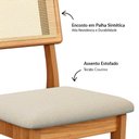 Ver imagem 4 de Cadeiras Jantar com Assento Estofado 2 Unidades 100% Mdf Cor:freijó com Courino Bege