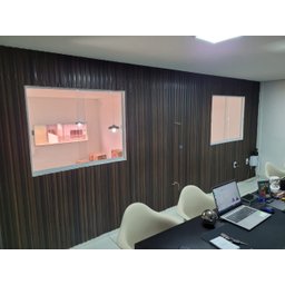 Painel Ripado Versátil: 03 unid. 270X110cm larg. Talatto Painéis Imbuia - 7
