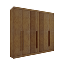 Ver imagem 2 de Guarda Roupa Casal Ripado 6 Portas 6 Gavetas da Vinci Ipê 100% Mdf - D' Doro