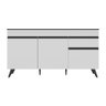 Balcão Cozinha Gabinete Pia 150 Cm 3 Portas 1 Gaveta Veneza Multimóveis Mp2072.964 Branco/preto - 5