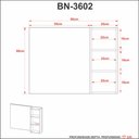 Ver imagem 7 de Conjunto Kit para banheiro 80cm com Gabinete espelheira e cuba CJ43018-113 Móvel na Caixa Videira Am
