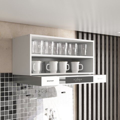 Nicho para Cozinha Aéreo Veneza Branco