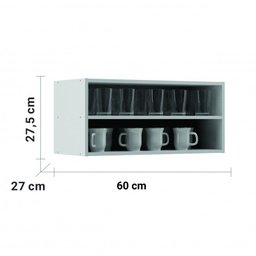 Nicho para Cozinha Aéreo Veneza Branco - 4