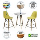 Ver imagem 6 de Conjunto Bistrô Eames Eiffel Mesa Branca com 2 Banquetas Amarelas de Madeira