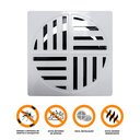 Ver imagem 2 de Ralo Grelha Anti-inseto Automático Inteligente Quadrado 15x15cm Banheiro Lavatório Branco Abs