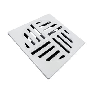 Ralo Grelha Anti-inseto Automático Inteligente Quadrado 15x15cm Banheiro Lavatório Branco Abs