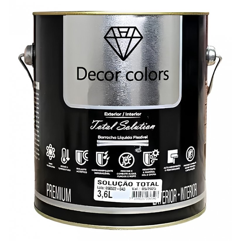 Tinta Emborrachada Decor Colors 3,6lts - Cor Branco