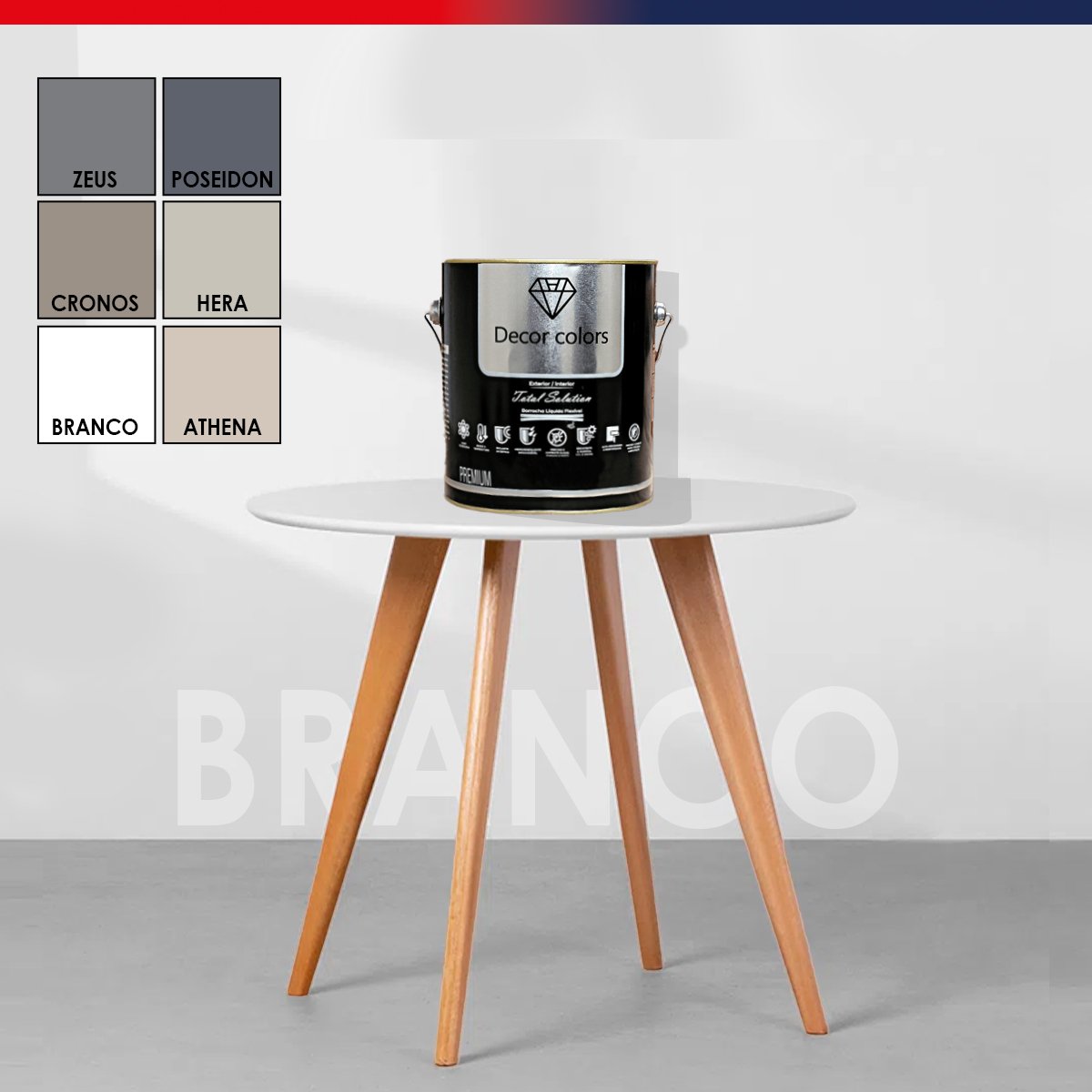 Tinta Emborrachada Decor Colors 3,6lts - Cor Branco - 2