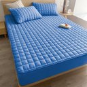 Ver imagem 1 de Capa para Colchão Impermeável Matelado com Elástico Solteiro King 110x200x30 1 Peça Azul Oem